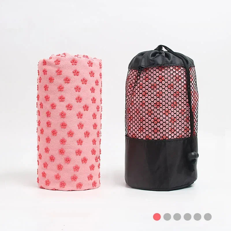 Non Slip Hot Yoga Towel Pilates Mat Yoga Blanket Sweat Absorbent Portable Fitness Meditation Mat Sports Workout Travel Blanket