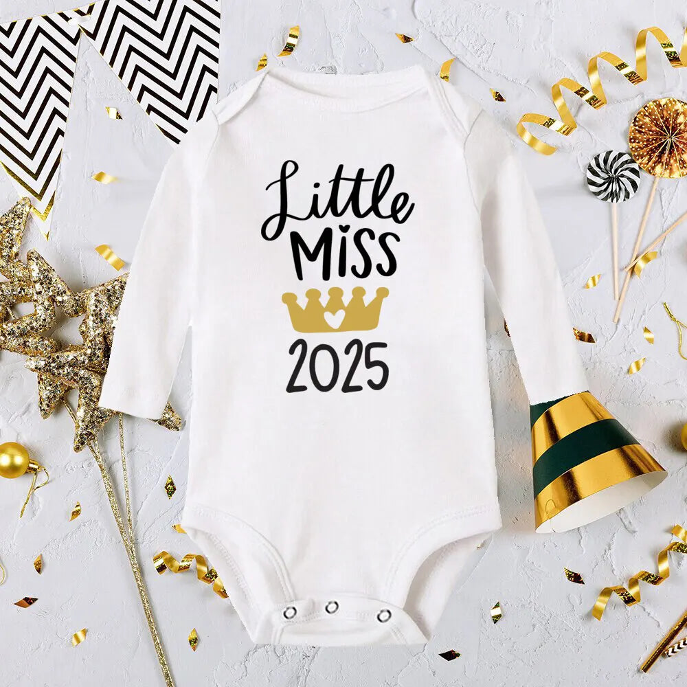 My 1st New Year Baby Boy Girl Long Sleeve Romper Fashion Casual Robe Ropa Newborn Baby Bodysuit New Year Holiday Best Gift