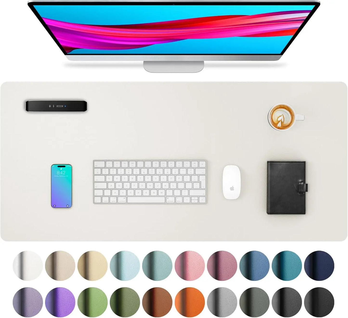 Mouse Pad Large Office Desk Mat ,Waterproof PU Leather Desktop Keyboard Desk Pad Gaming Mousepad Desk Writing Pad for home