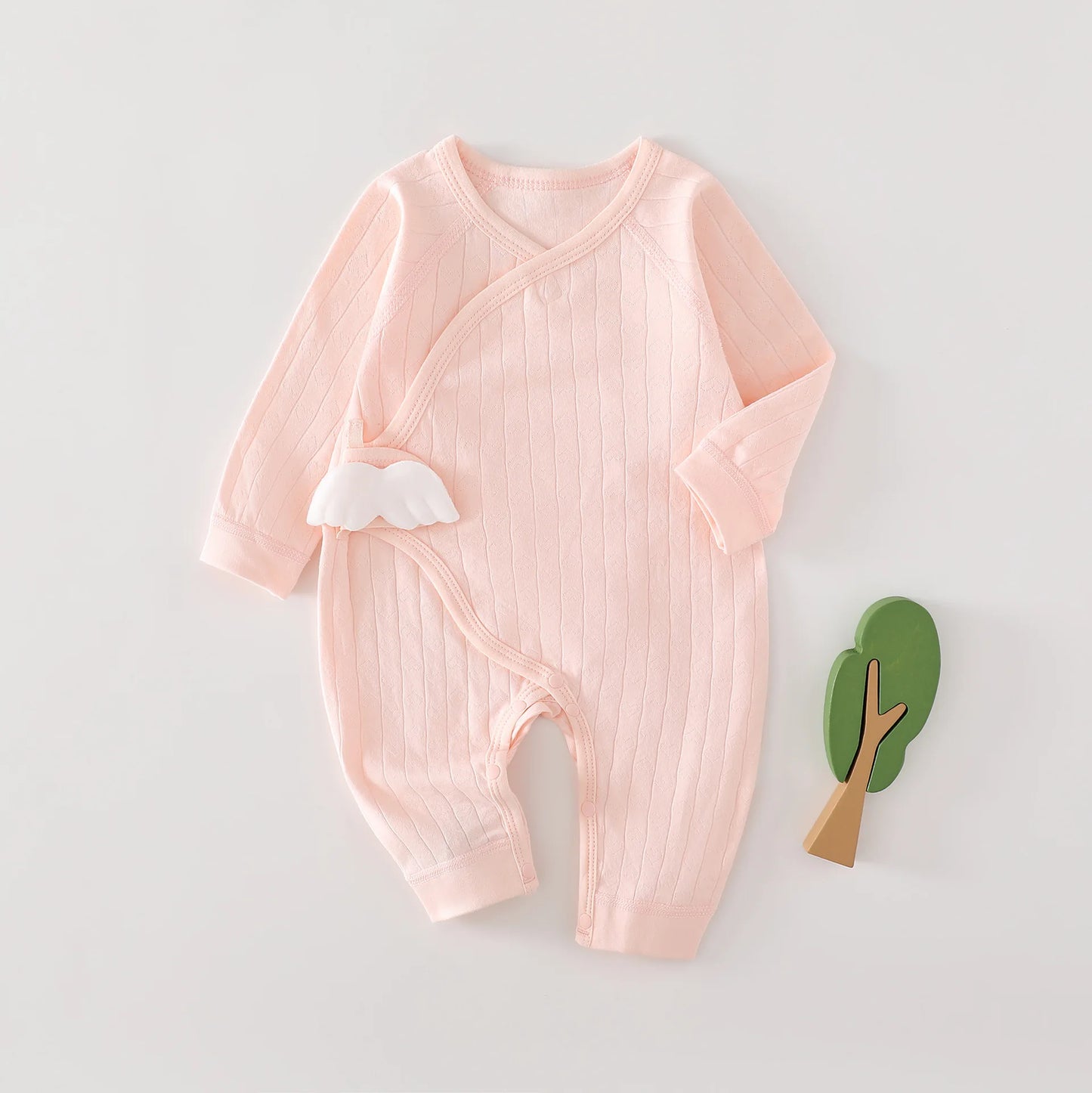 AYNIGIELL Spring and Autumn 0-6Months Baby Rompers Newborn Girls Boys 100%Cotton Long sleeved clothes Infant jumpsuit