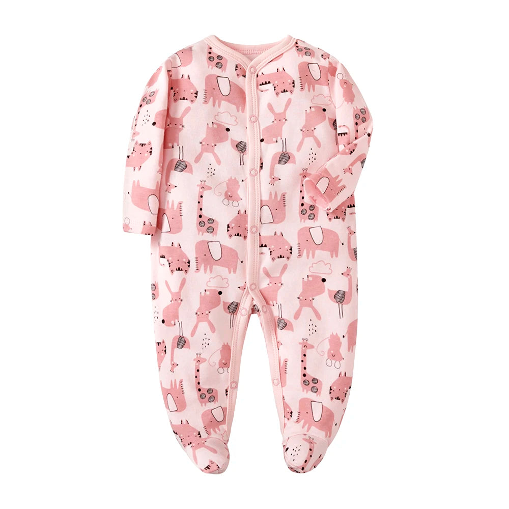 Newborn Baby Clothes Baby Romper Boy 0-12Months Sleepsuit Girl Sleepwear One-pieces Jumpsuit Grow 100% Cotton Soft Romper Outfit
