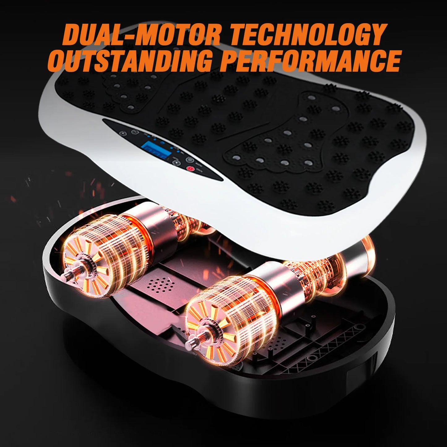 Full-Body Vibration Plate Exercise Machine Fitness Equipment Workout 330lbs Weight Loss with Resistance Bands Remote Control