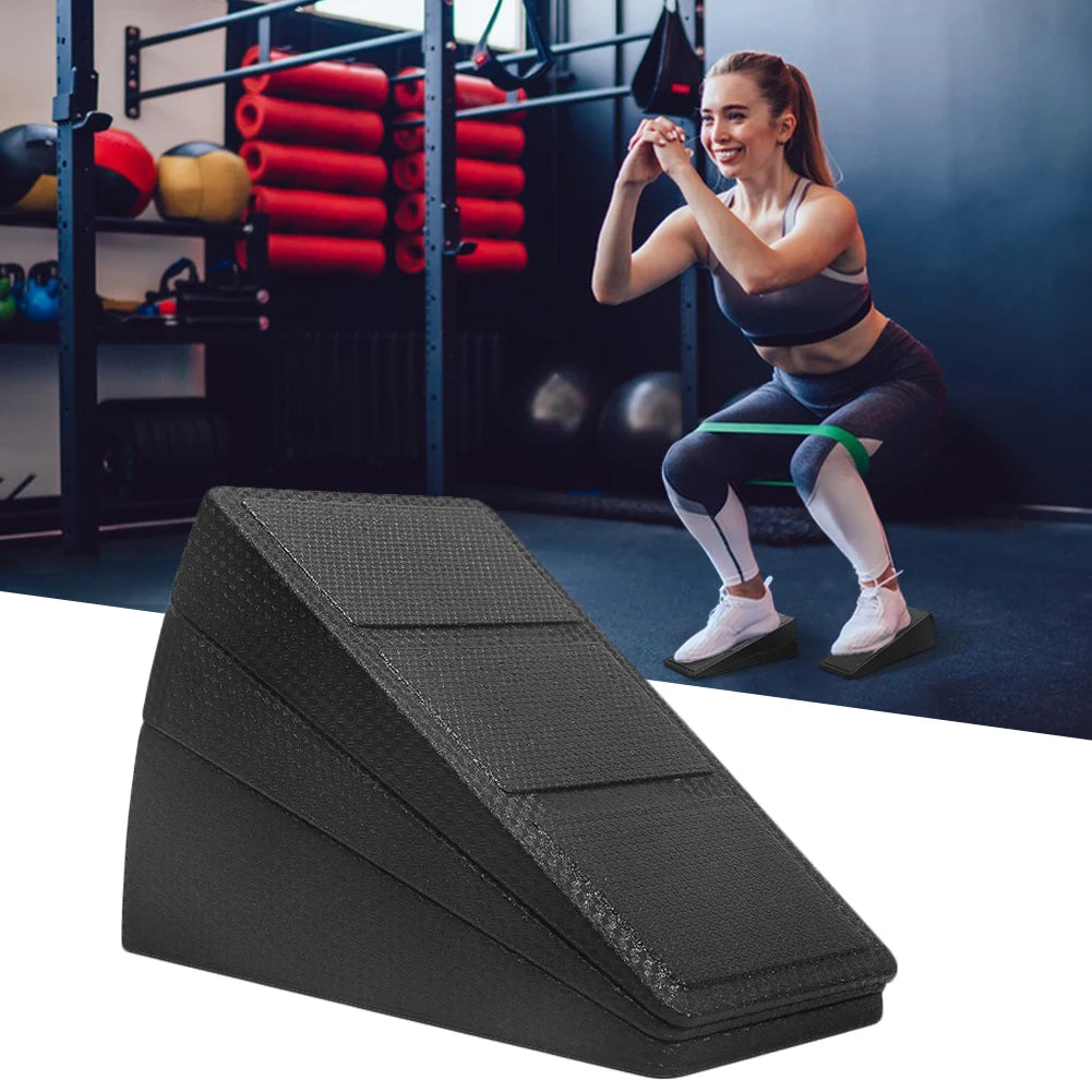 3Pcs Squat Wedge Block Calf Raise Block Multi-Functional Foot and Calf Stretching Incline Adjustable for Yoga Fitness Workout