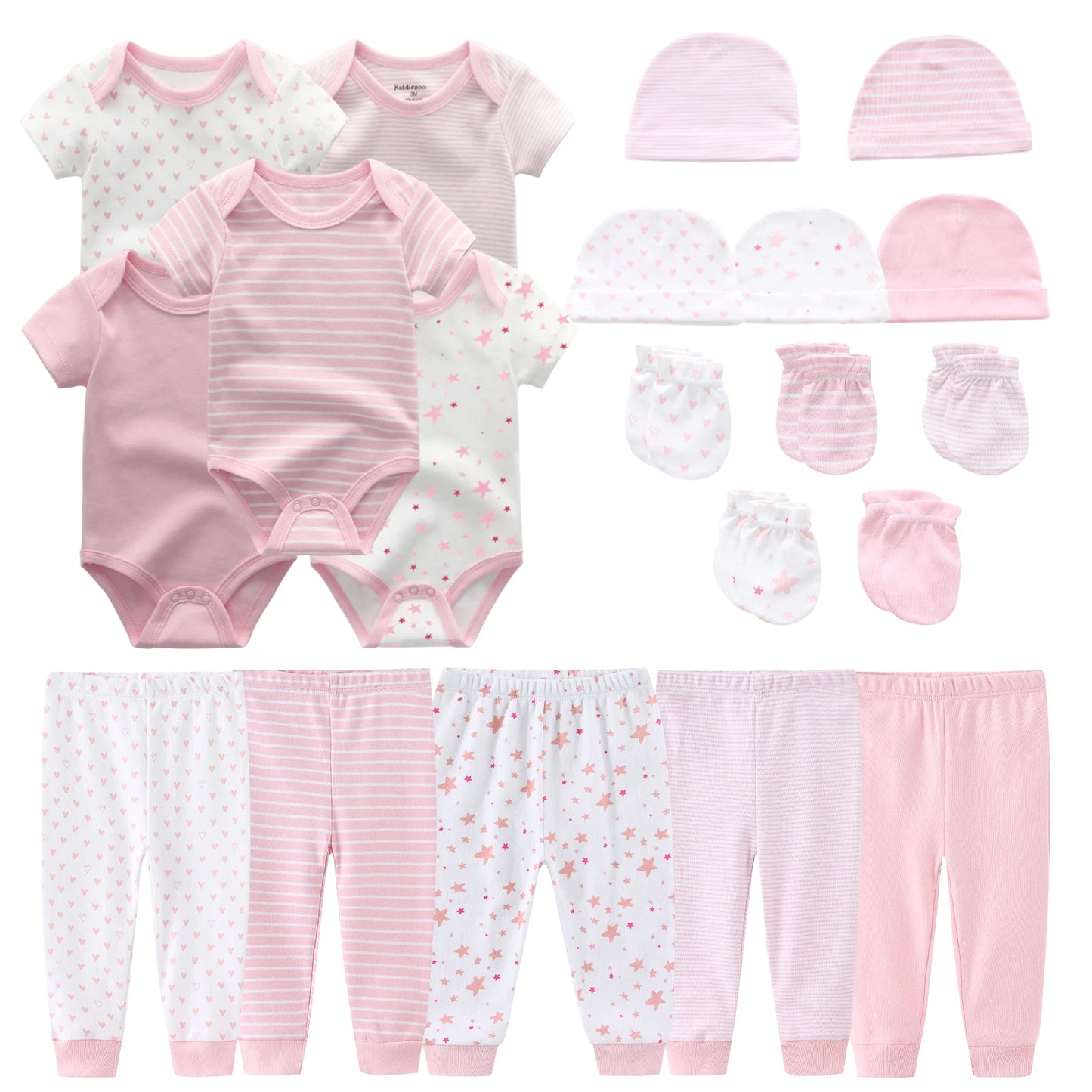 20-Pack Cartoon Cute Newborn Boy Girl Clothing Set Cotton Soft Baby Essential 0-12 Months Infant Outfits Spring Fall Clothes