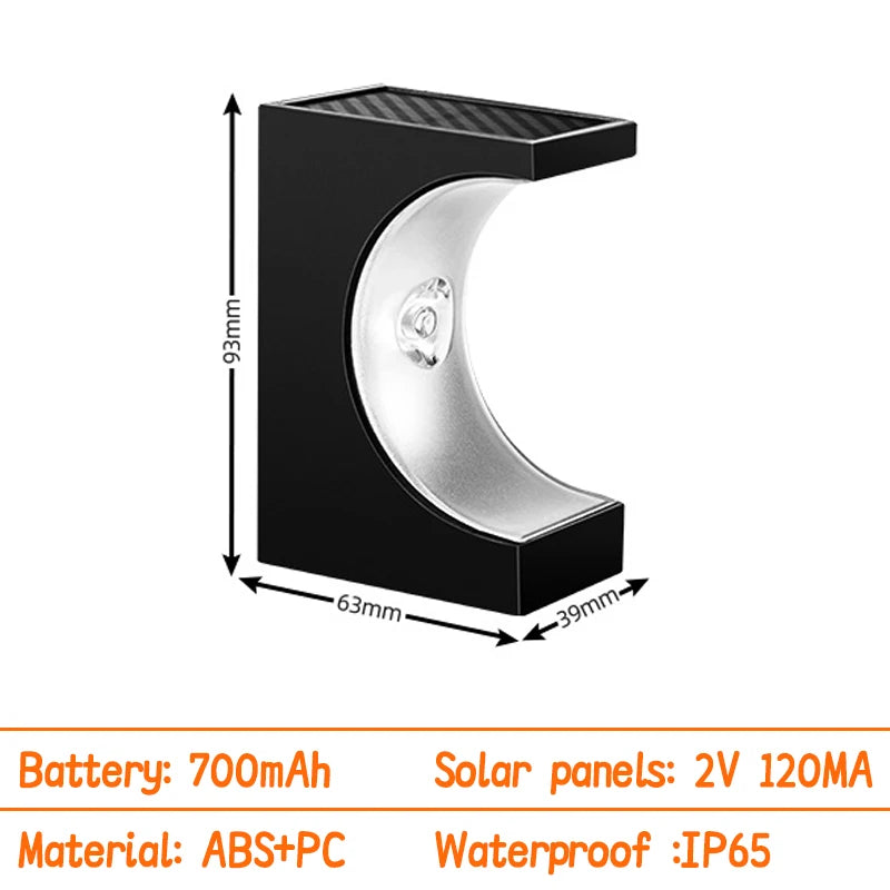 LED Solar Step Lights Outdoor Solar Stair Lights Waterproof Solar Powered Fence Light Garden Wall Light Deck Front Porch Yard