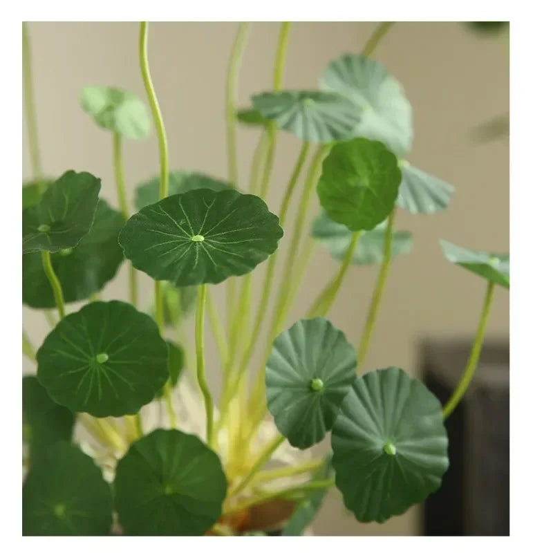 Artificial Lotus Plants Eucalyptus Leaves Plastic Tree Fake Plants Real Touch Copper Leafs For Home Office Decor