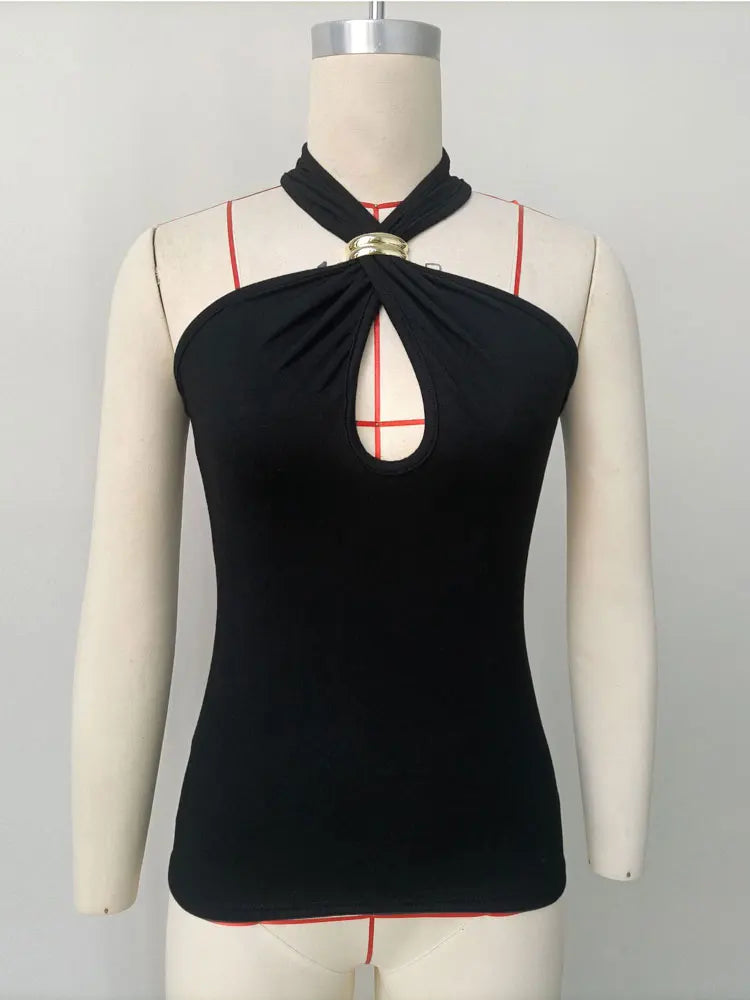 Tossy Summer Fashion Sexy Vest Top For Women Hollow Out Backless Twist Solid Cropped Y2k Top Patchwork Female Short Tank Top New