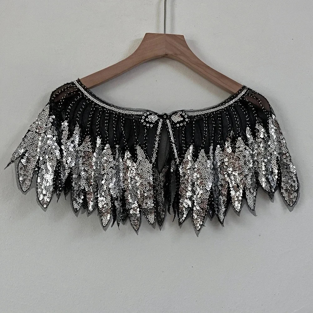2025 Women's Summer High Quality Sequin Bead Sexy Sling Slim Fit Short V-neck Straight Tank Top Korean Fashion Clothing