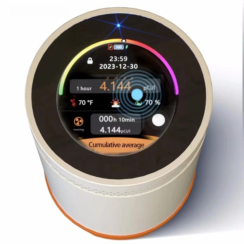 RM-75 Professional Continuous Radon Monitor Detector with Real-Time Data, Touch Screen Display, IP6X Waterproof & Alarm for Home