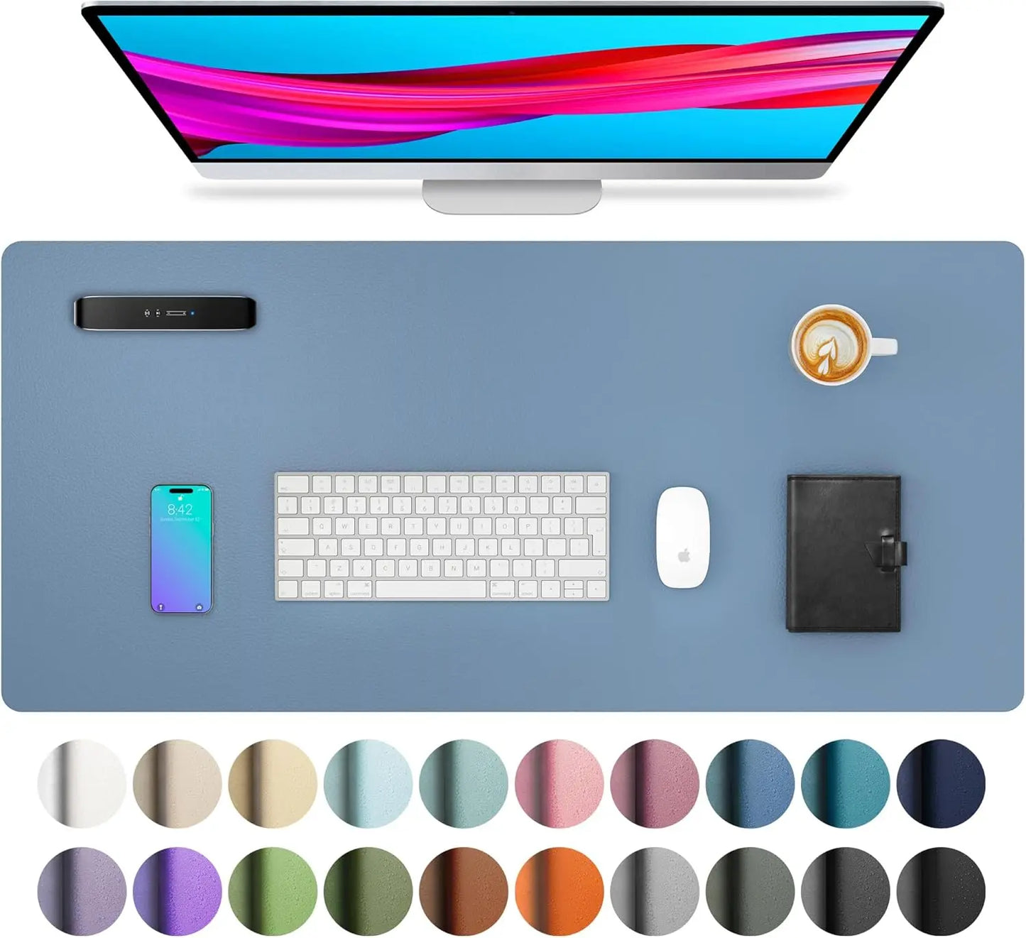 Mouse Pad Large Office Desk Mat ,Waterproof PU Leather Desktop Keyboard Desk Pad Gaming Mousepad Desk Writing Pad for home