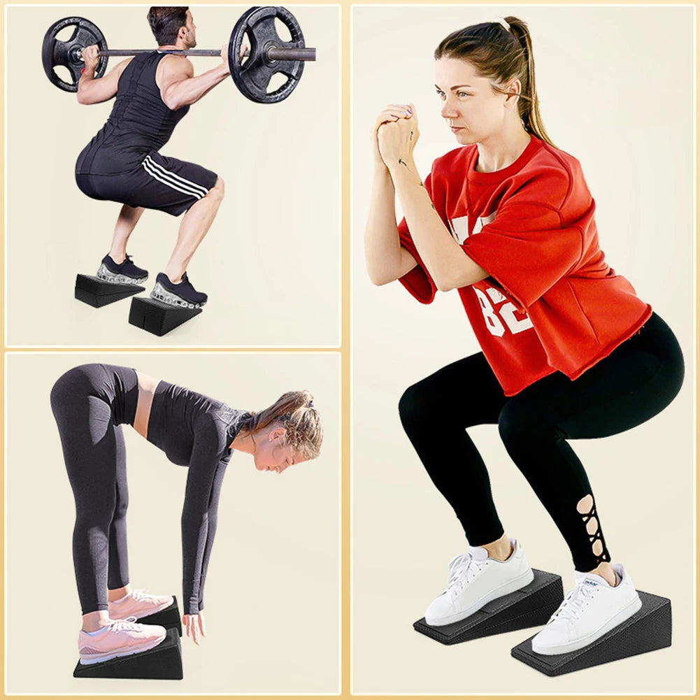 3Pcs Squat Wedge Block Calf Raise Block Multi-Functional Foot and Calf Stretching Incline Adjustable for Yoga Fitness Workout