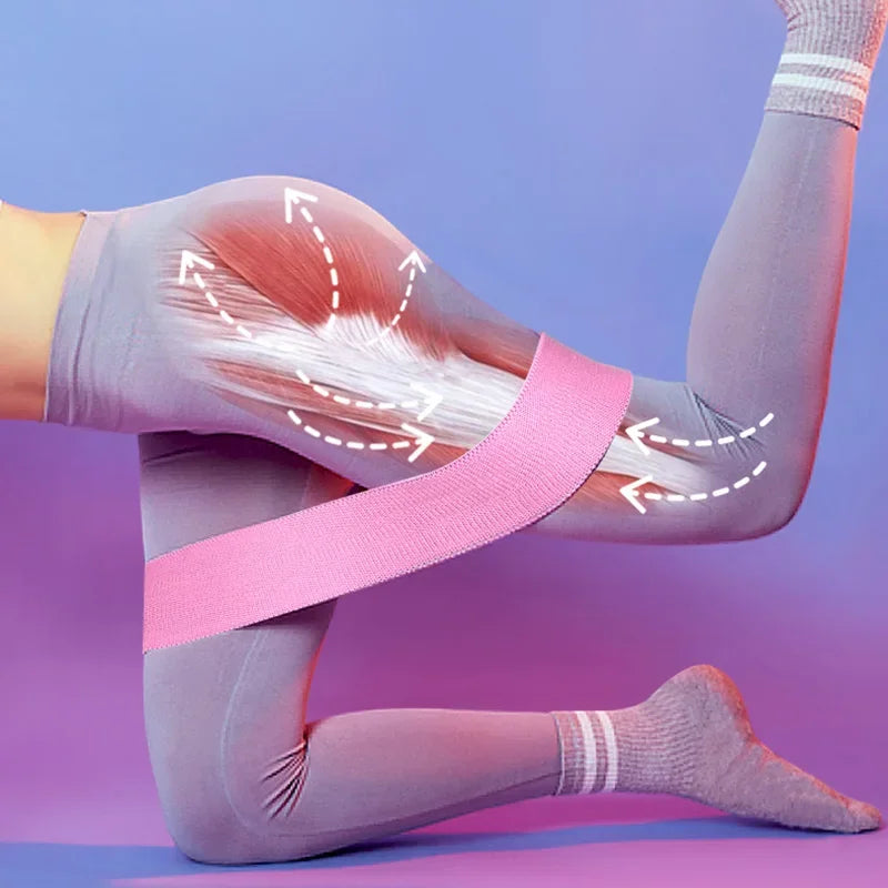 Fabric Resistance Hip Booty Bands Glute Thigh Elastic Workout Bands Squat Circle Stretch Fitness Strips Loops Yoga Gym Equipment