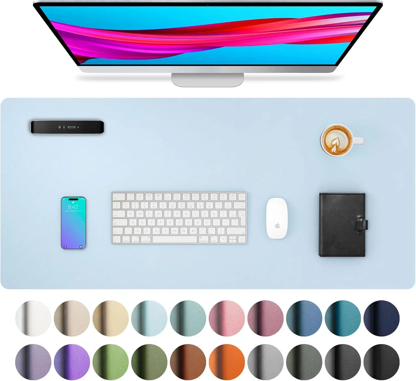 Mouse Pad Large Office Desk Mat ,Waterproof PU Leather Desktop Keyboard Desk Pad Gaming Mousepad Desk Writing Pad for home