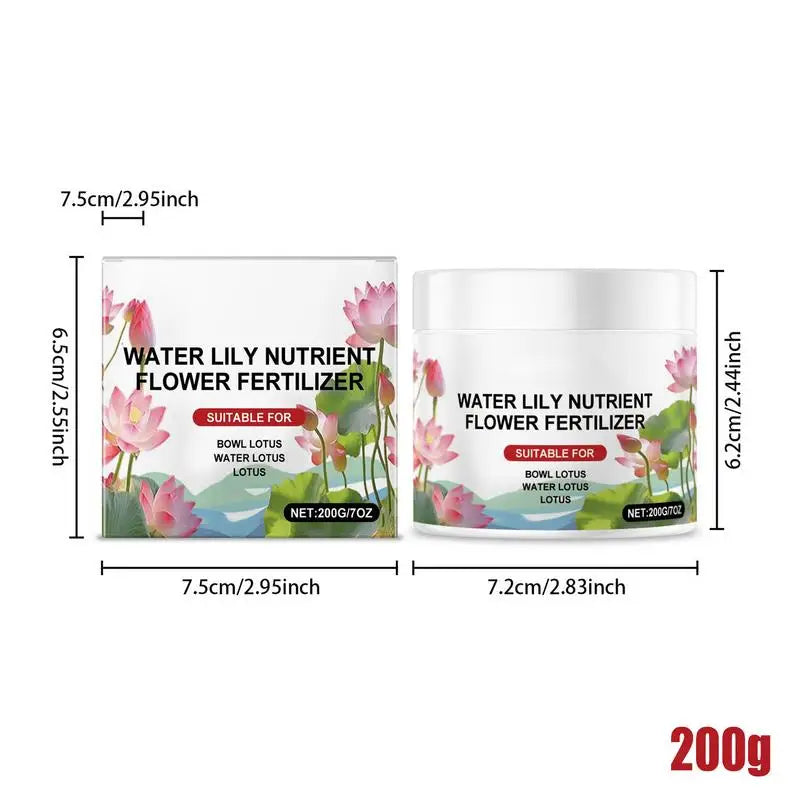 200g Natural Water Lily Flowering Fertilizer Powder Pond Water Lily Nutrient Aquarium Flowers Cultivation Solution for Backyard
