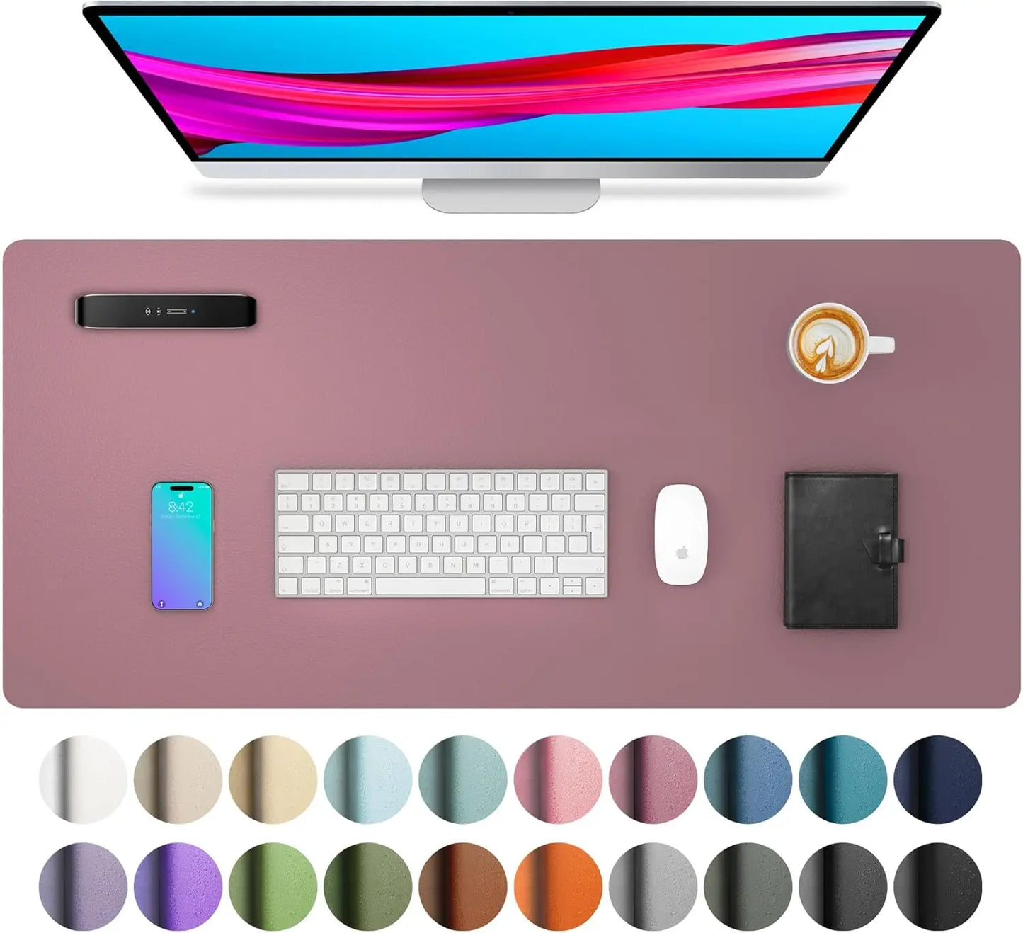 Mouse Pad Large Office Desk Mat ,Waterproof PU Leather Desktop Keyboard Desk Pad Gaming Mousepad Desk Writing Pad for home
