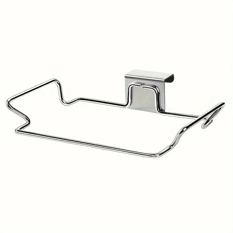 1PCS Stainless steel trash rack, closet Cabinet door trash bag holder, Kitchen accessories,