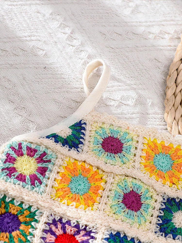 Summer Girls Suspender Bodysuitt Baby Girls Retro Colorful Flower Pattern Sling Jumpsuit Kids Comfortable Clothing 3-24M