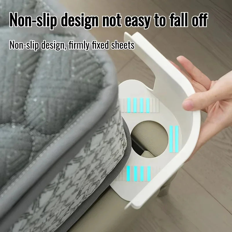 Invisible Bed Sheet Holder Clips No Slip NeedleFree Grippers Secure Safe Bedding Anti-Shift Fasteners for Home/Crib/Elderly Beds