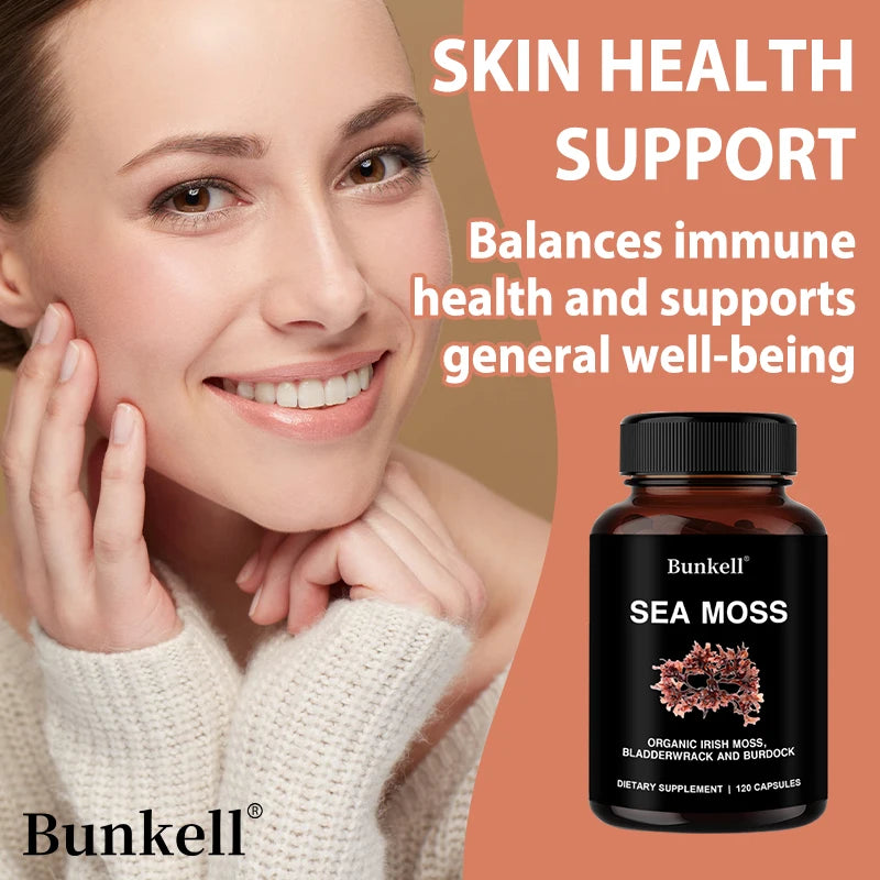 Vegetarian Organic Sea Moss Supports Immune System, Joint Health Intestinal Cleansing Detoxification & Cleansing Skin Supplement