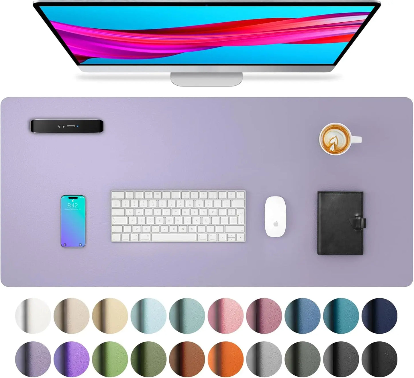 Mouse Pad Large Office Desk Mat ,Waterproof PU Leather Desktop Keyboard Desk Pad Gaming Mousepad Desk Writing Pad for home