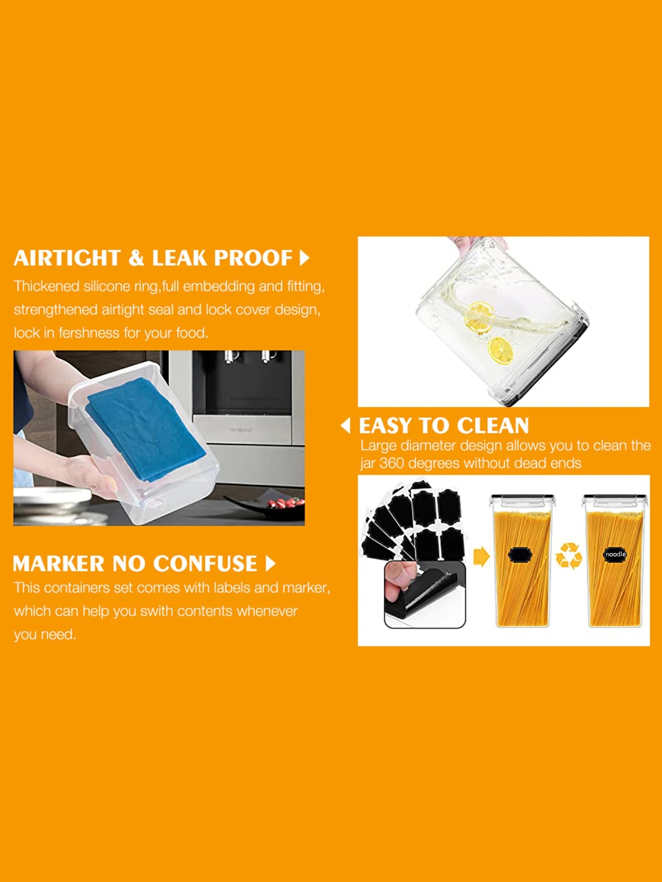 24pcs Airtight food storage containers with LIDS, plastic cookie jars for kitchen pantry organization and storage, including lab