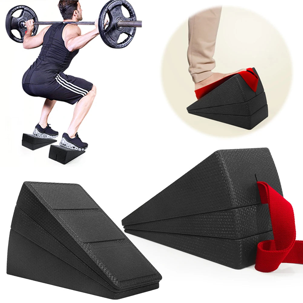 3Pcs Squat Wedge Block Calf Raise Block Multi-Functional Foot and Calf Stretching Incline Adjustable for Yoga Fitness Workout