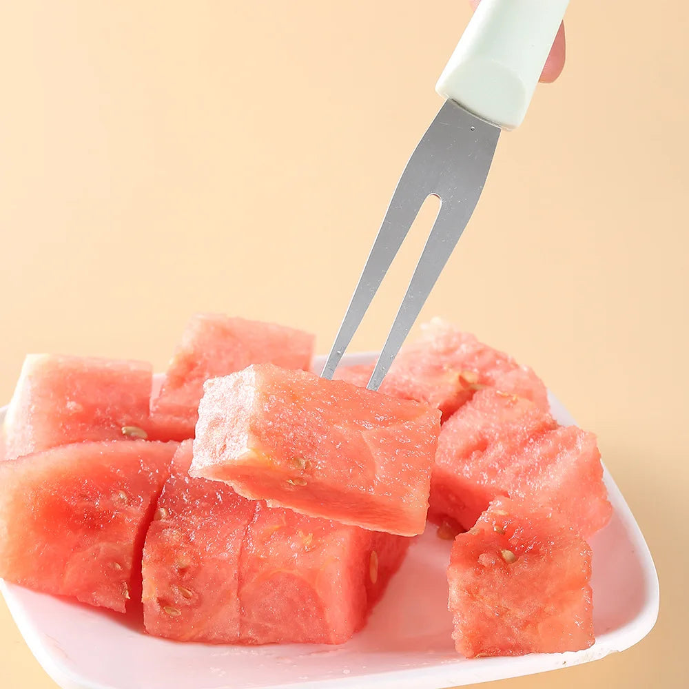 3-in-1 Stainless Steel Melon Cutter Slicer Watermelon Scoop Corer Slicer Fruit Melon Knife Creative Kitchen Tools