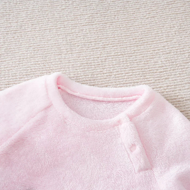 Baby Clothes Cute Cartoon 3d Pig Flannel Comfortable And Soft 0-18 Boys And Girls Autumn And Winter Long Sleeved Baby Jumpsuit
