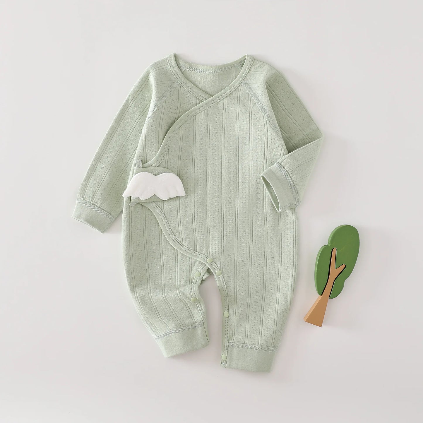 AYNIGIELL Spring and Autumn 0-6Months Baby Rompers Newborn Girls Boys 100%Cotton Long sleeved clothes Infant jumpsuit
