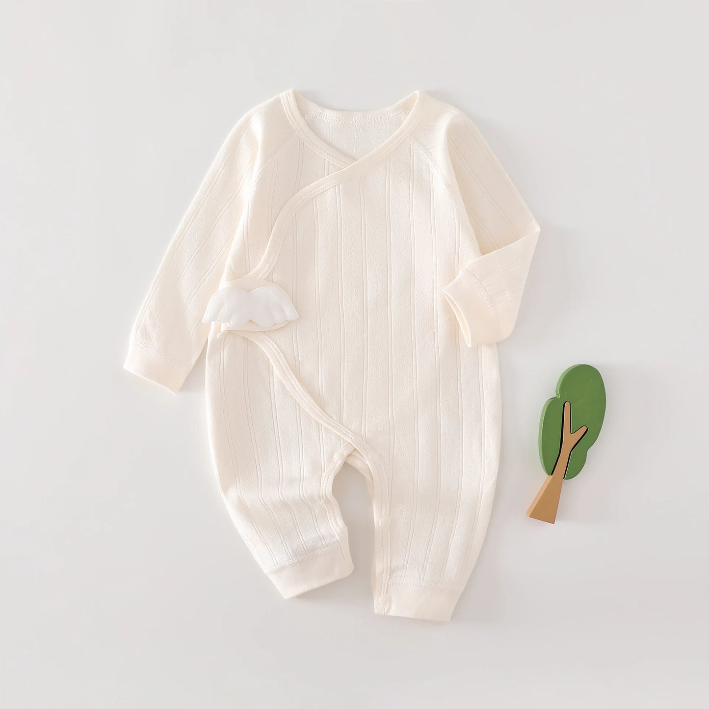 AYNIGIELL Spring and Autumn 0-6Months Baby Rompers Newborn Girls Boys 100%Cotton Long sleeved clothes Infant jumpsuit