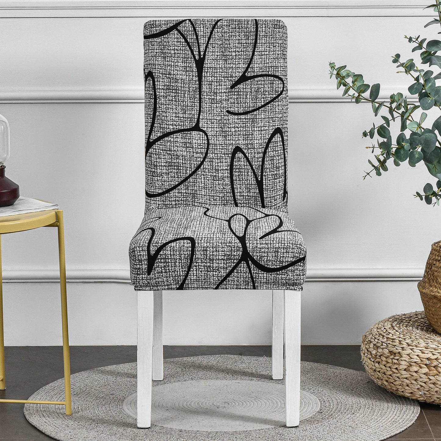 1/2/4/6pcs Dining Chair Slipcovers Stretch Geometric Printed Anti-Slip Chair Cover for Home Hotel Restaurant Banquet Living Room