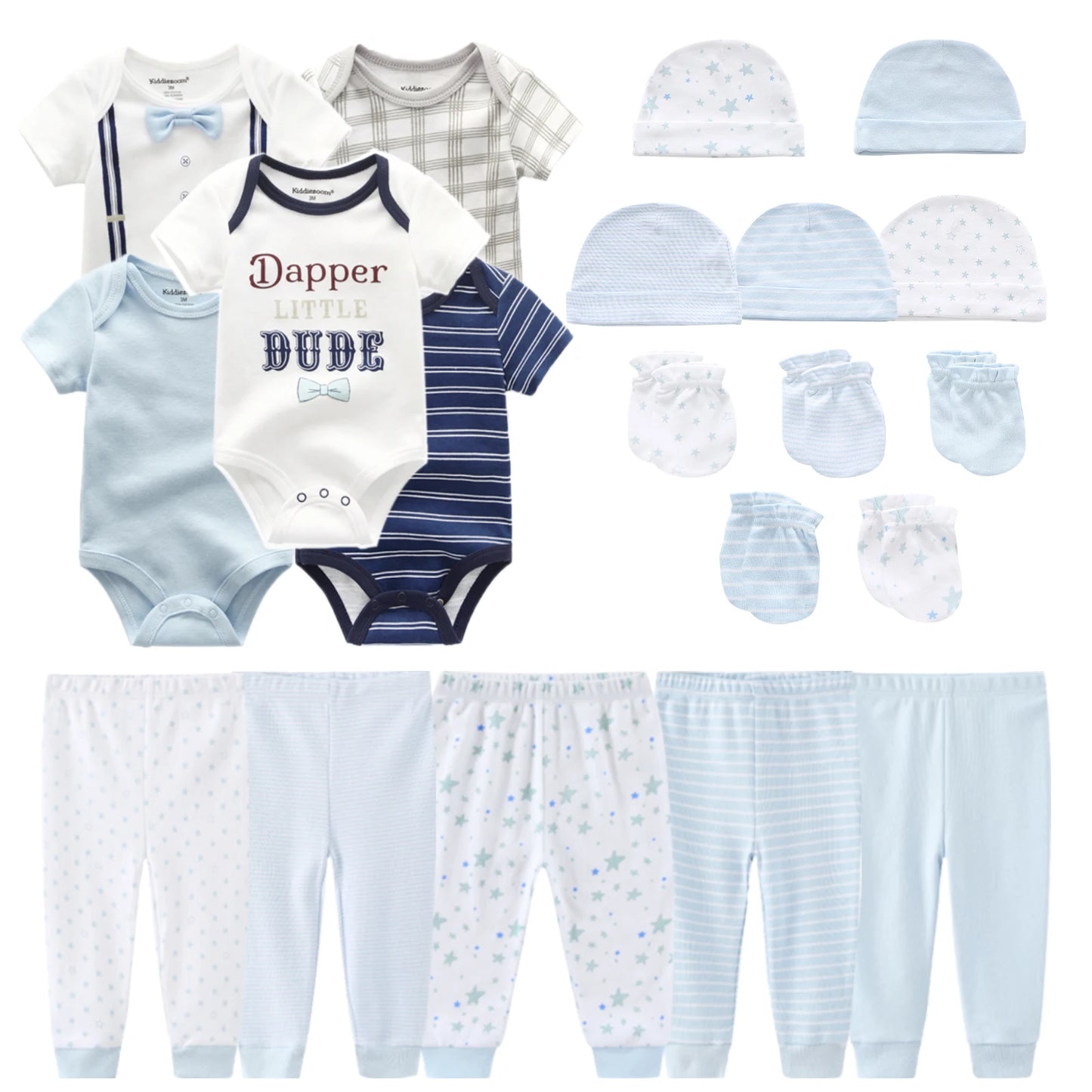 20-Pack Cartoon Cute Newborn Boy Girl Clothing Set Cotton Soft Baby Essential 0-12 Months Infant Outfits Spring Fall Clothes