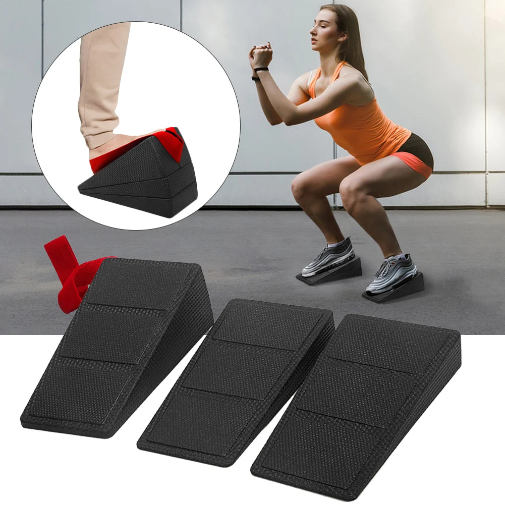 3Pcs Squat Wedge Block Calf Raise Block Multi-Functional Foot and Calf Stretching Incline Adjustable for Yoga Fitness Workout