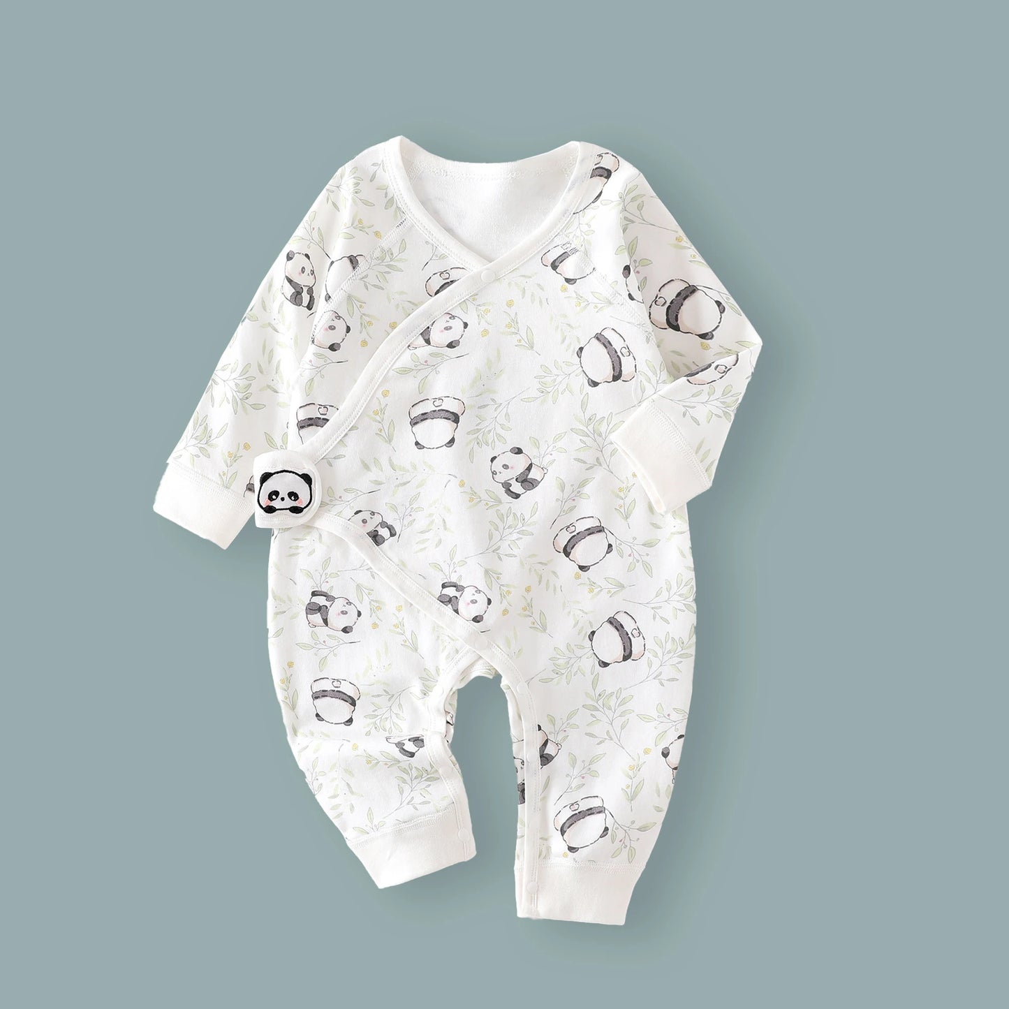 AYNIGIELL Spring Autumn Clothing New 0-6M Cotton Newborn Baby Girl Boy Romper Print Infant Jumpsuit Baby's Inner Clothing