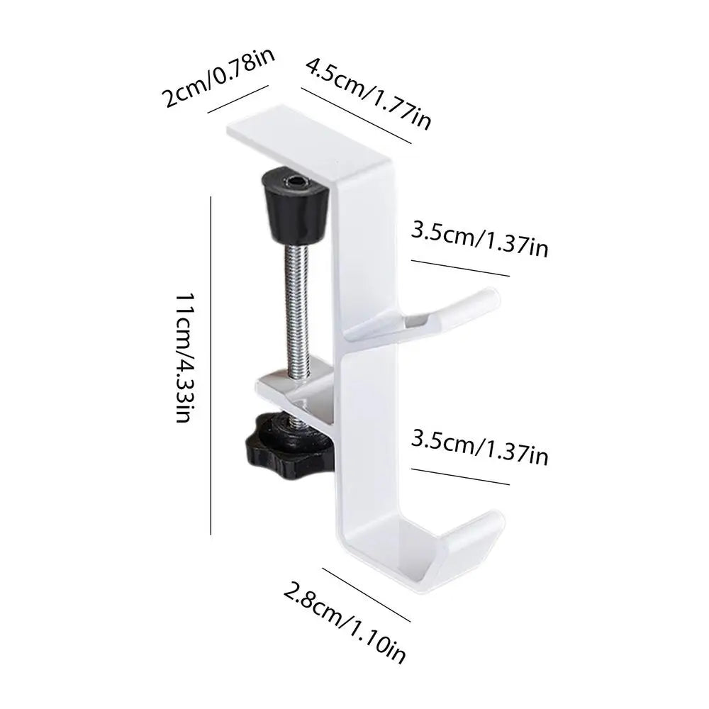 gaming headset support aluminum alloy hang headphones cradle adjustable Headset support Under Desk Headset Rack Holder Bracket
