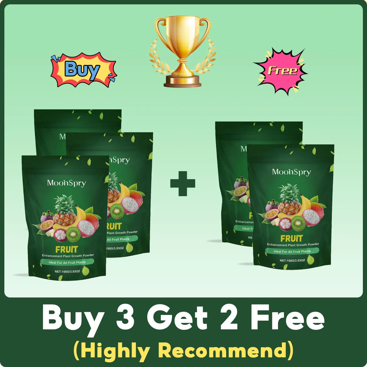 MoonSpry Organic Vegetable Fruit Fertilizer Green Plant Nutrient Enhancer for Rooting Flowering Fruit Expansion Rooting Powder