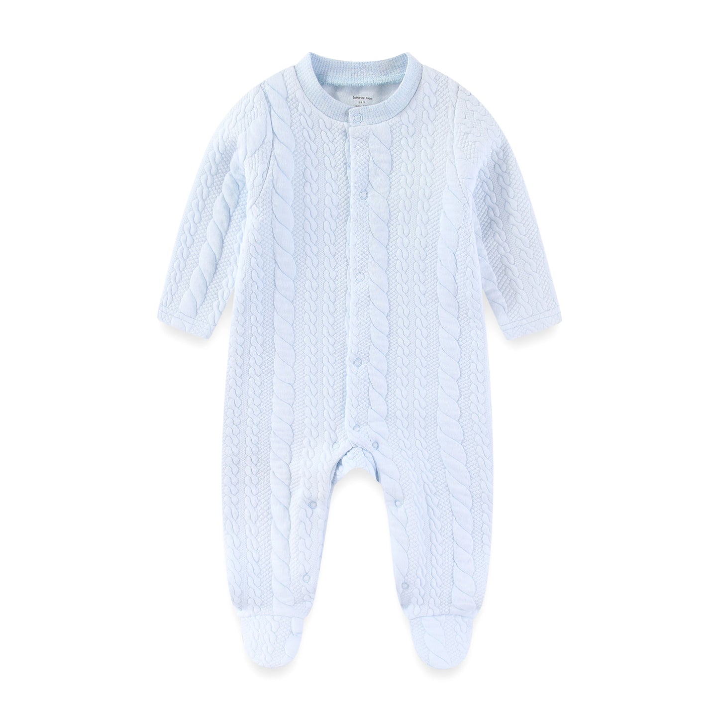 Solid Color Winter Baby Unisex Jumpsuits Warm Newborn Boy Girl Footed Rompers Infant Outfit