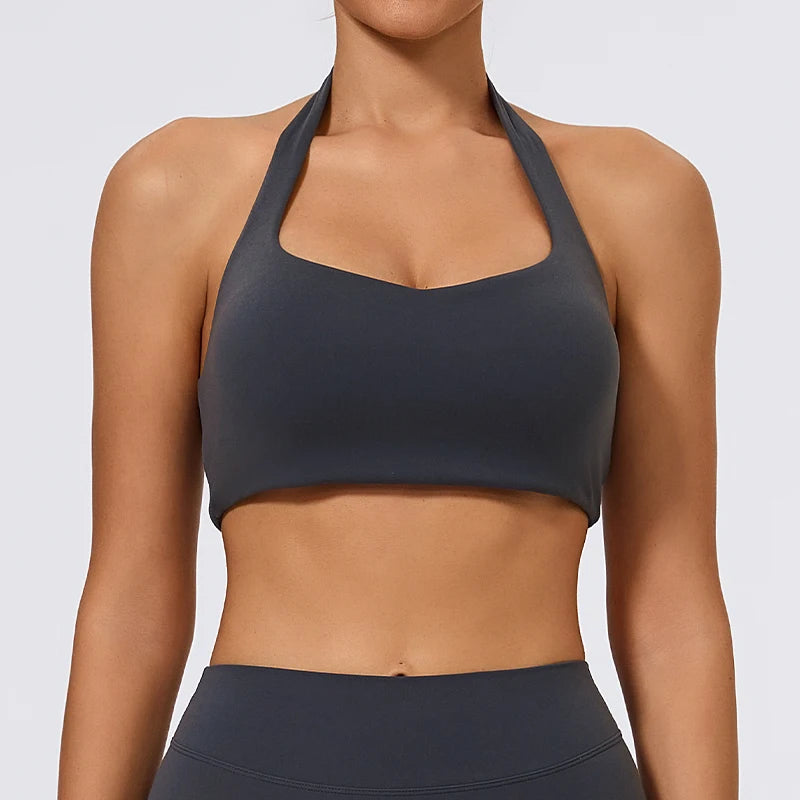 Ctenkevet New Women Gym Sports Bra Female Push Up Workout Yoga Underwear Breathable Soften Crop Top Female Backless Fitness Bras