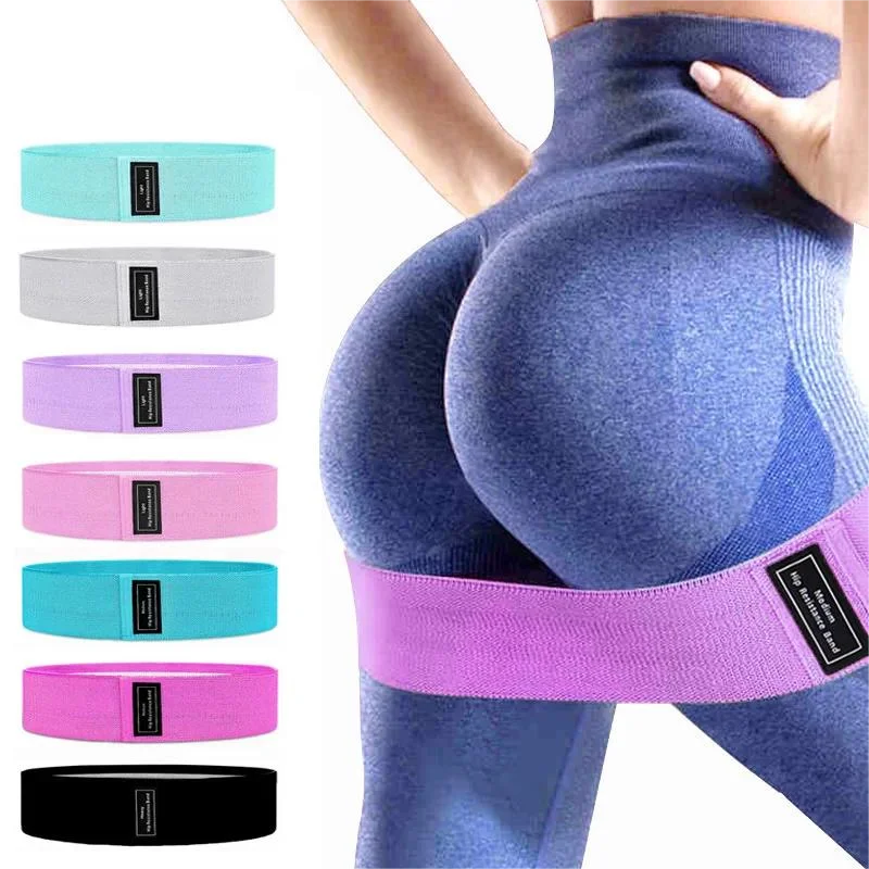 Fabric Resistance Hip Booty Bands Glute Thigh Elastic Workout Bands Squat Circle Stretch Fitness Strips Loops Yoga Gym Equipment