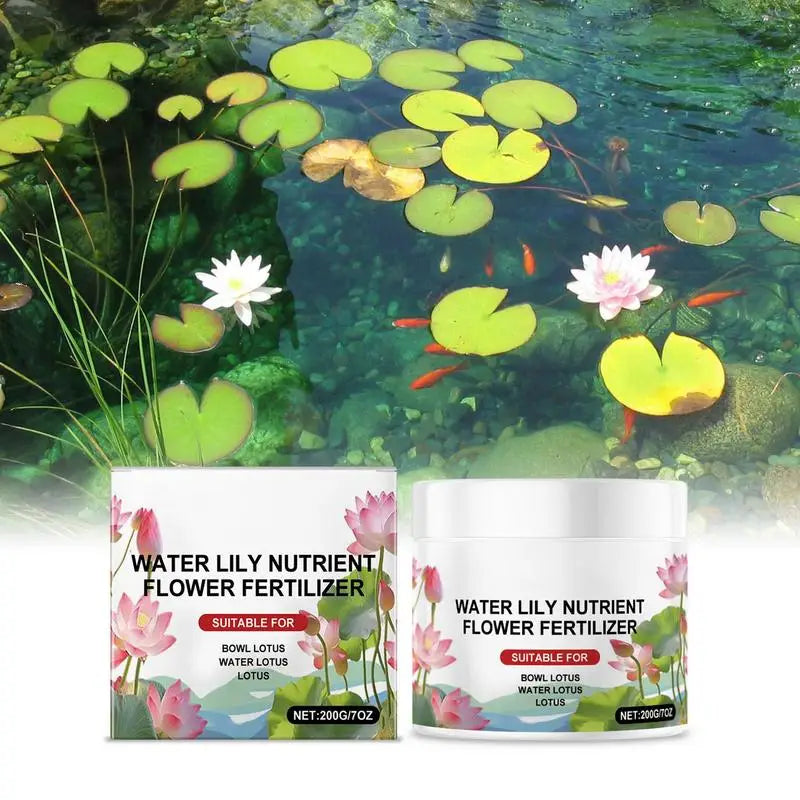 200g Natural Water Lily Flowering Fertilizer Powder Pond Water Lily Nutrient Aquarium Flowers Cultivation Solution for Backyard
