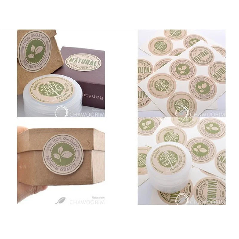 150 Pcs Handmade Natural Product 100% Organic Gift Seal Stickers Wedding Bakery Packaging Label Stickers Baking Decoration