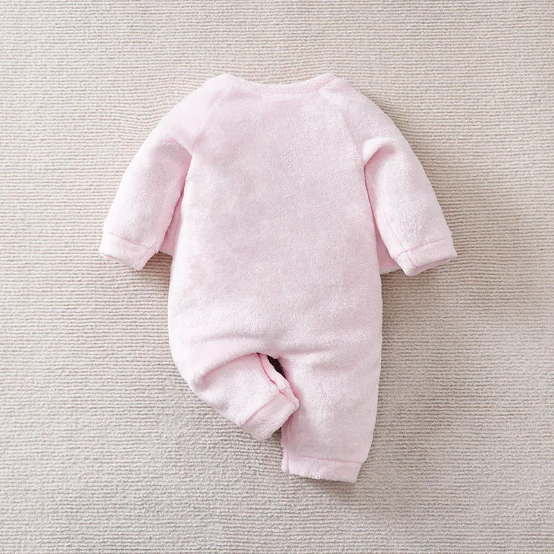 Baby Clothes Cute Cartoon 3d Pig Flannel Comfortable And Soft 0-18 Boys And Girls Autumn And Winter Long Sleeved Baby Jumpsuit