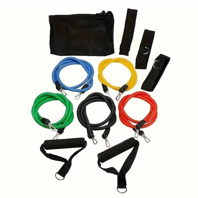 11 Piece Set Of Muscle Training Straps, Multifunctional Fitness Tension Strap, Fitness Tension Training Harness, Elastic Rope
