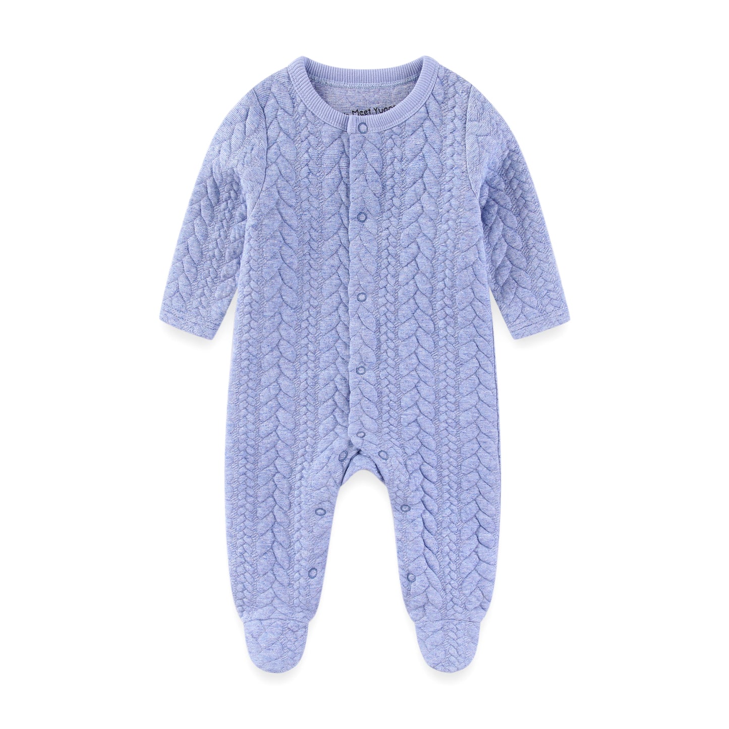Solid Color Winter Baby Unisex Jumpsuits Warm Newborn Boy Girl Footed Rompers Infant Outfit