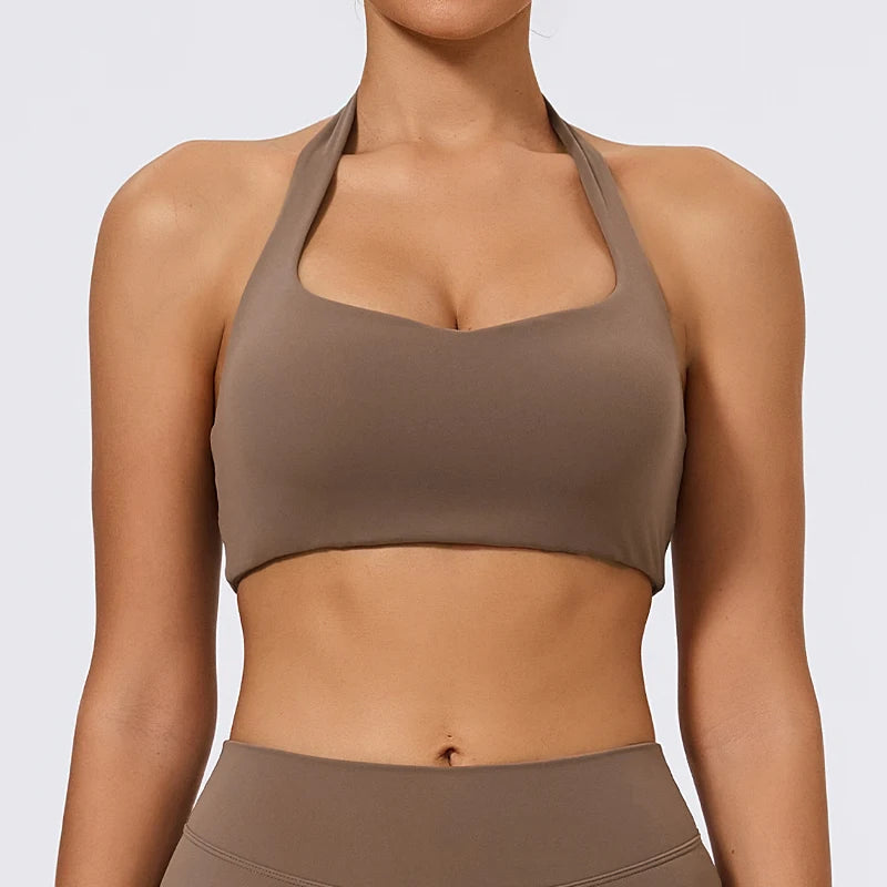 Ctenkevet New Women Gym Sports Bra Female Push Up Workout Yoga Underwear Breathable Soften Crop Top Female Backless Fitness Bras