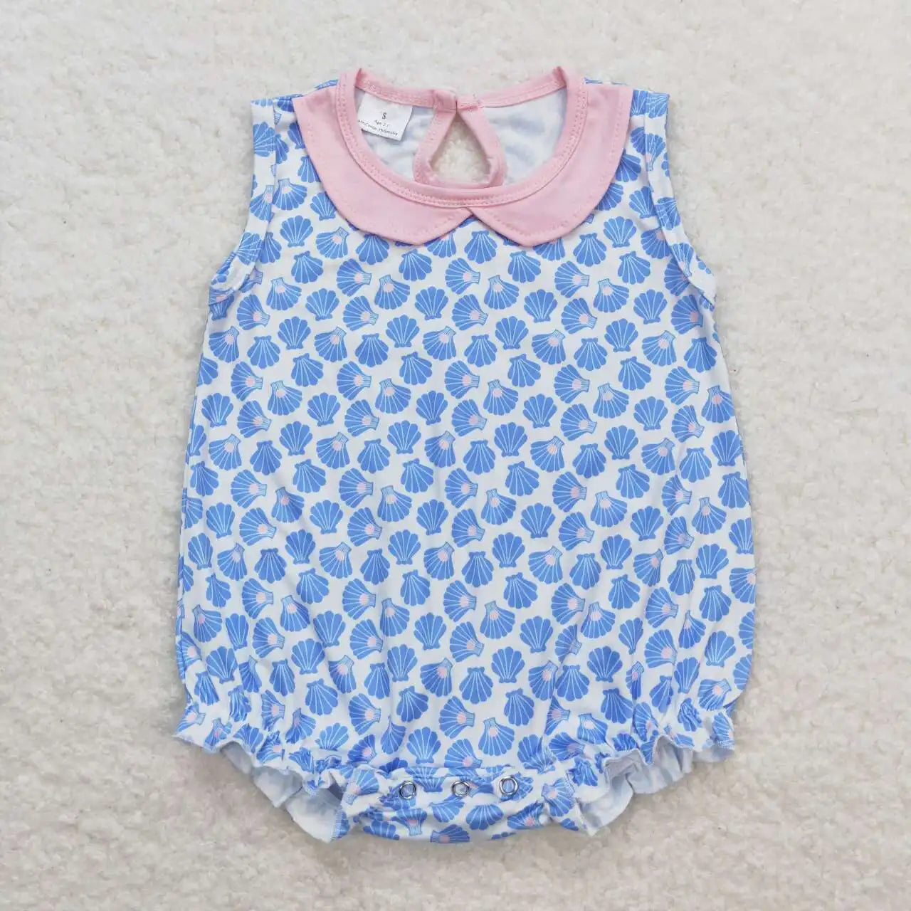 Wholesale Baby Girl Newborn Car Plane Romper Bubble Embroidery Blue Plaid Bow Jumpsuit Kid Toddler Summer One-piece Clothes