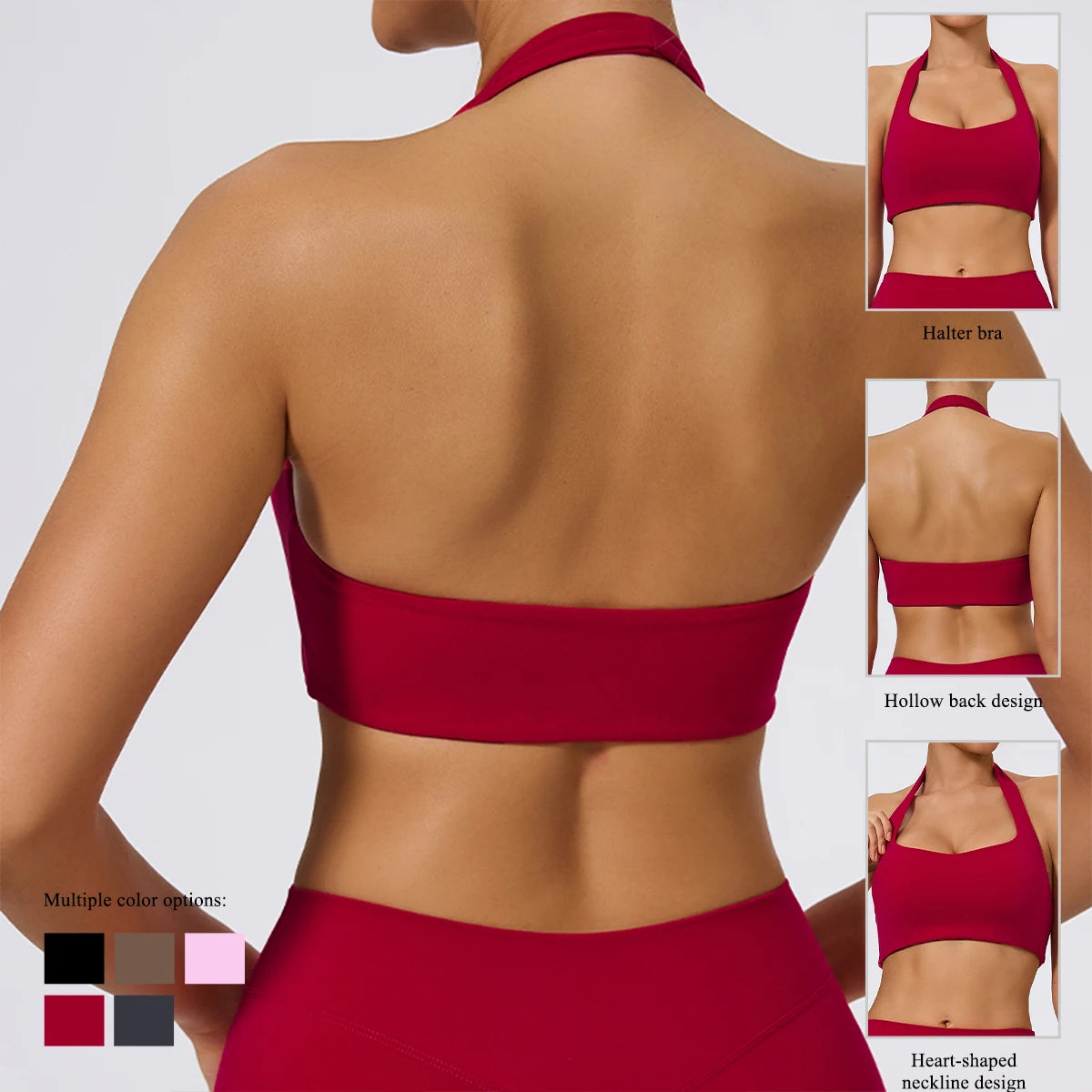 Ctenkevet New Women Gym Sports Bra Female Push Up Workout Yoga Underwear Breathable Soften Crop Top Female Backless Fitness Bras